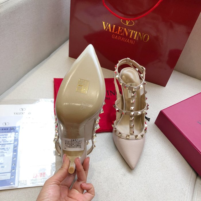 Valentino Slim Heel High Heels Women's Rose Gold