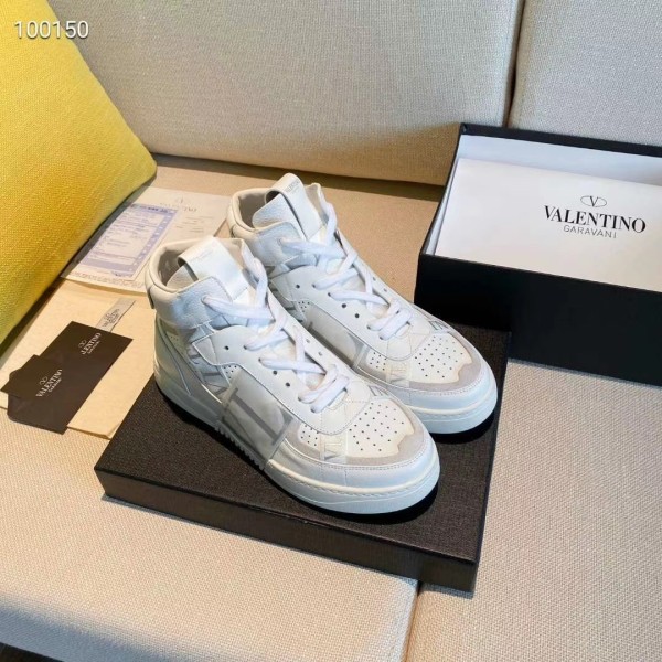 Valentino VL7N Mid Top Stylish Skateboarding Shoes Men's White