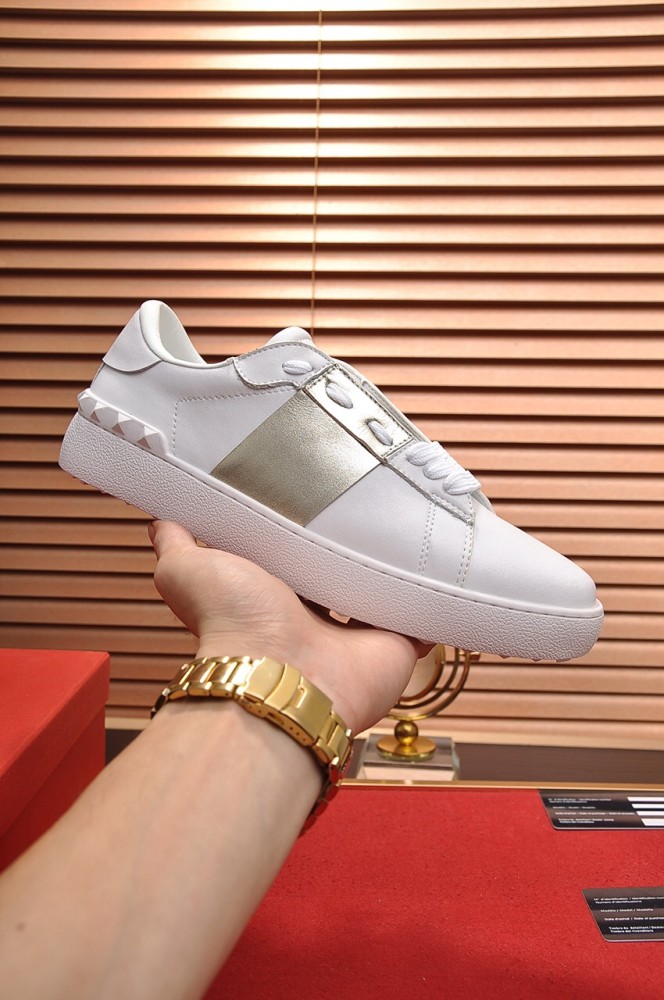 Valentino Open Sneaker 'Platinum Metallic Band'