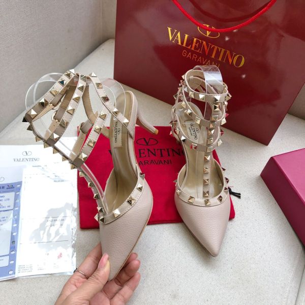 Valentino Slim Heel High Heels Women's Rose Gold