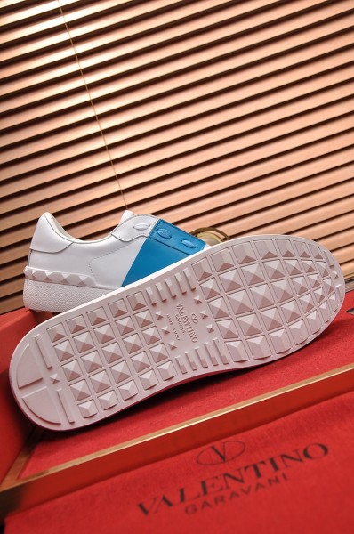 Valentino Open Low Top Stylish Skateboarding Shoes Men's White Blue