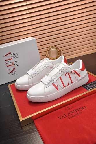 Valentino Open VLTN Low Top Skateboard Shoes Women's White Red