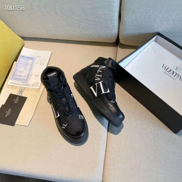 Valentino VL7N Breathable Mid top Casual Shoes Men's Black