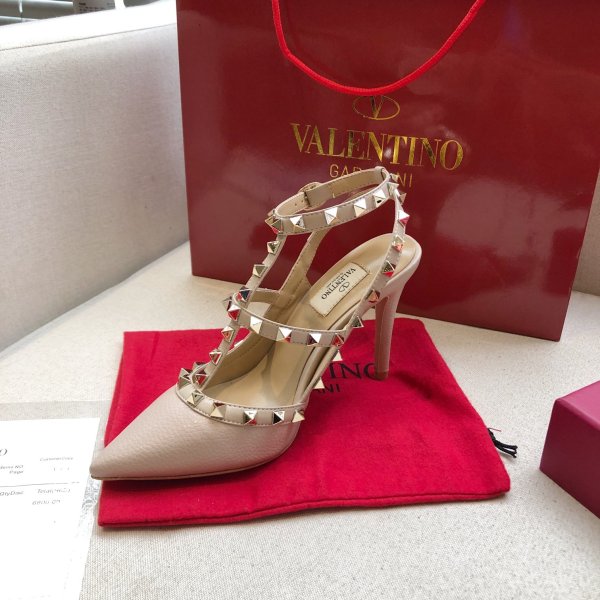 Valentino Slim Heel High Heels Women's Rose Gold
