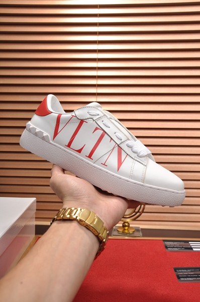 Valentino Open VLTN Low Top Skateboard Shoes Women's White Red