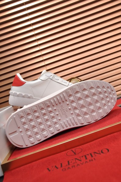 Valentino Open VLTN Low Top Skateboard Shoes Women's White Red