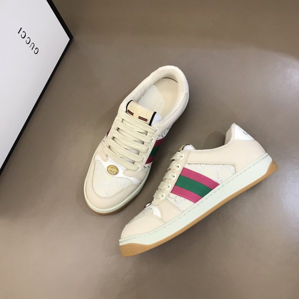 Gucci Wmns Screener 'White Gg Lamé' Women's