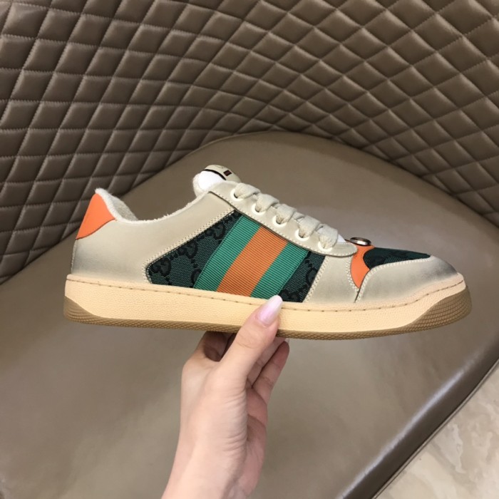 GUCCI Screener Distressed Shoes Stylish Skateboarding Shoes Traffic Lights