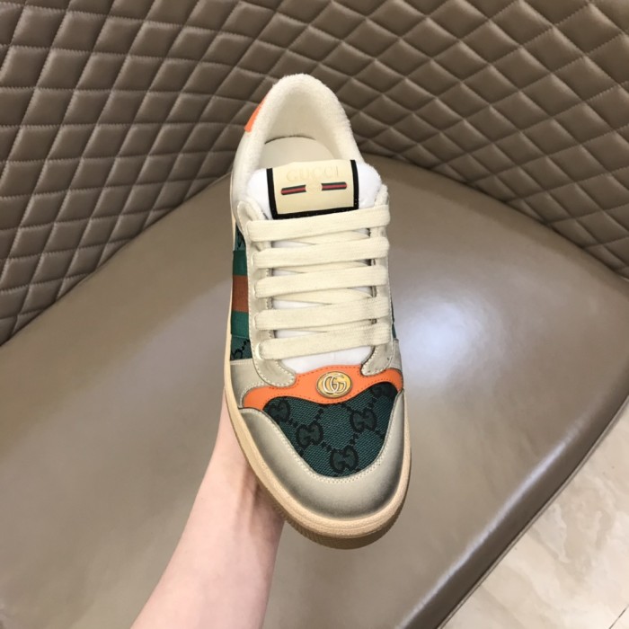 GUCCI Screener Distressed Shoes Stylish Skateboarding Shoes Traffic Lights