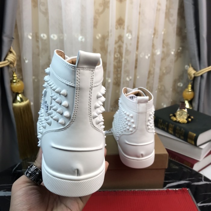 Christian Louboutin Spikes High White