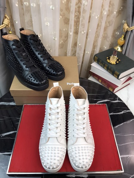 Christian Louboutin Spikes High White