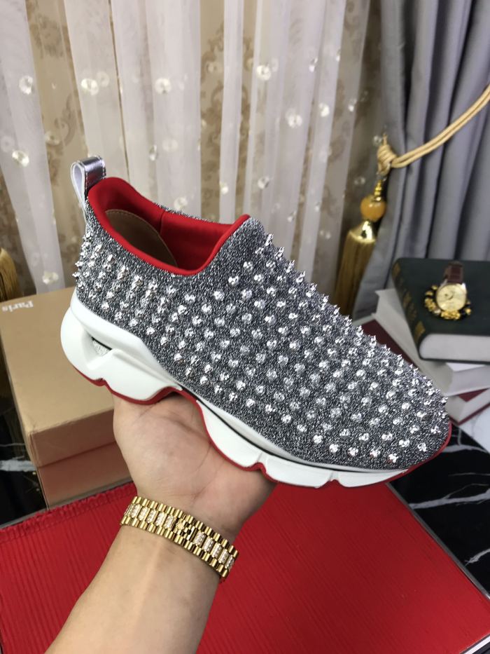 Christian Louboutin Spike Sock Flat Sneakers 2