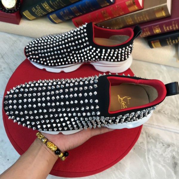 Christian Louboutin CL Low top Casual Shoes Black