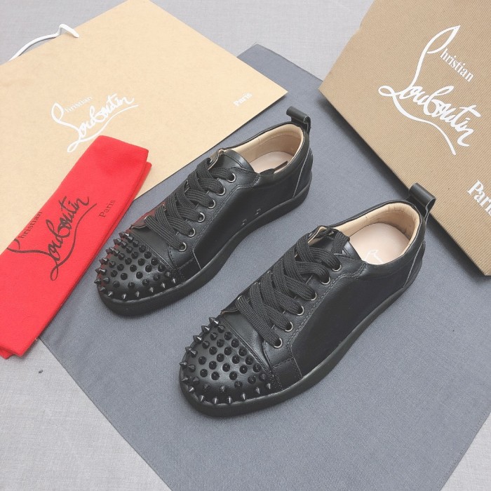 Christian Louboutin Louis Junior Spikes Flat Black