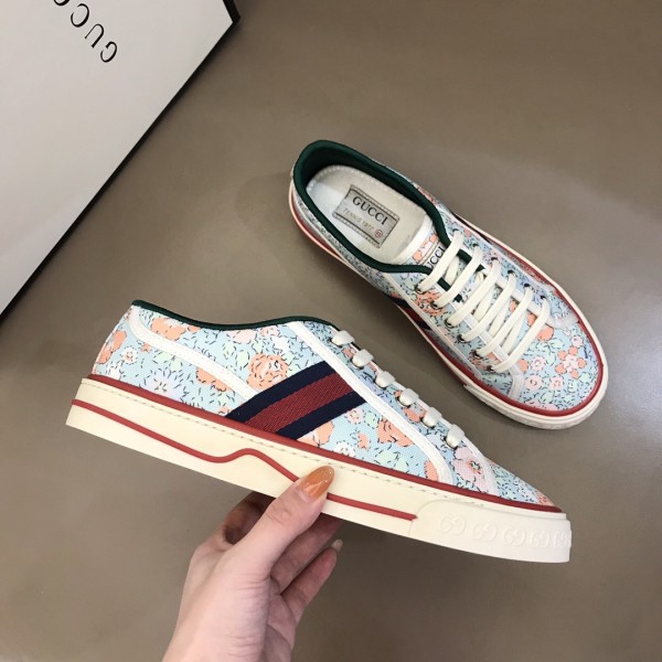 Gucci Liberty of London x Gucci Wmns Tennis 1977 'Floral - Mint Green' Women's