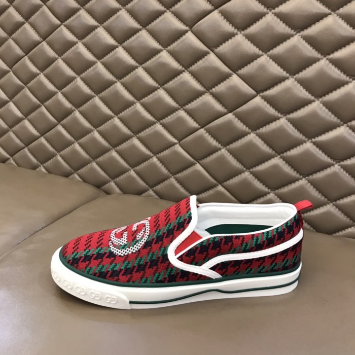 GUCCI Tennis 1977 Low top Stylish Skateboarding Shoes White Green Red