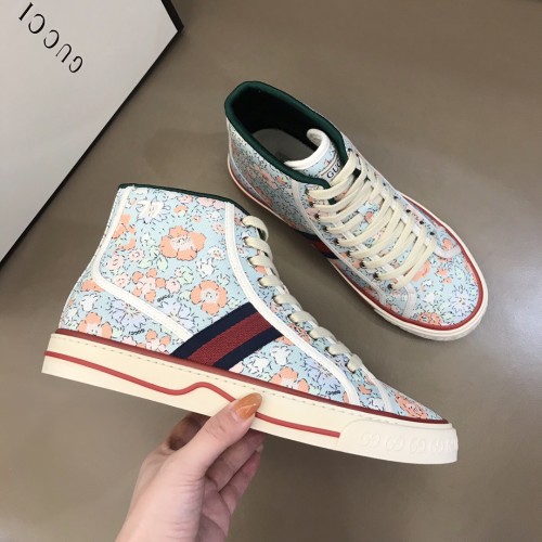 GUCCI Liberty Of London X GUCCI Tennis 1977 High 'Floral Mint Green'