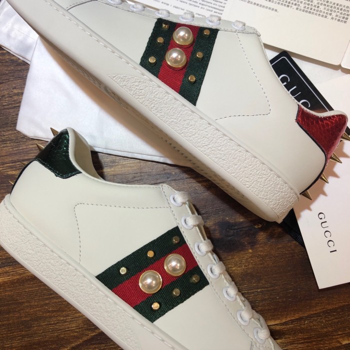 Gucci Ace Studded Pearl (W)