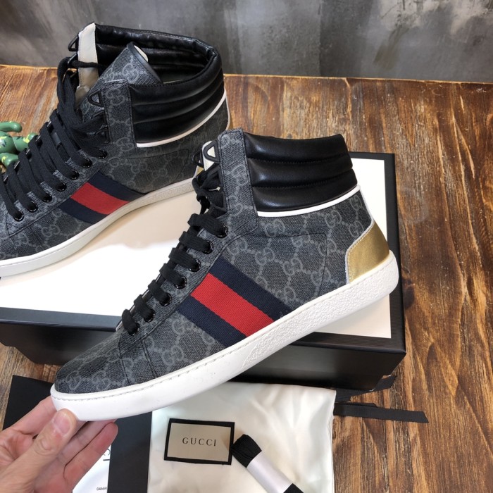 Gucci Ace GG High Top Black
