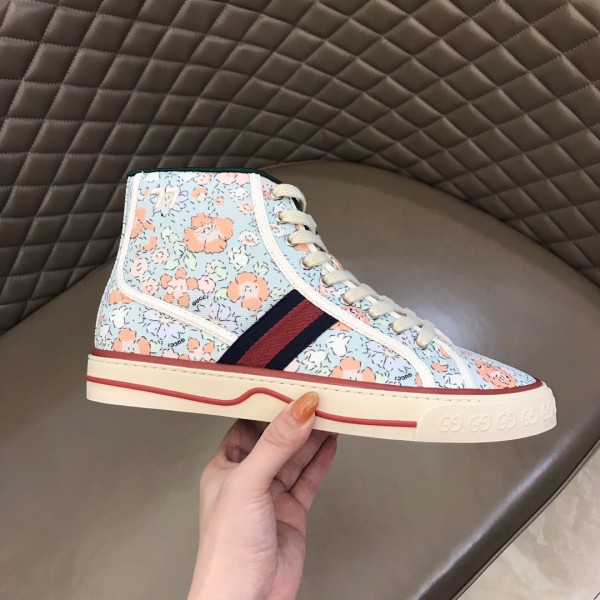 GUCCI Liberty Of London X GUCCI Tennis 1977 High 'Floral Mint Green'