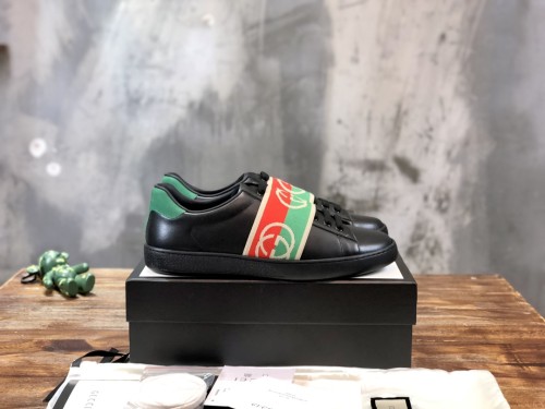 Gucci Ace Elastic Web Interlocking GG Black