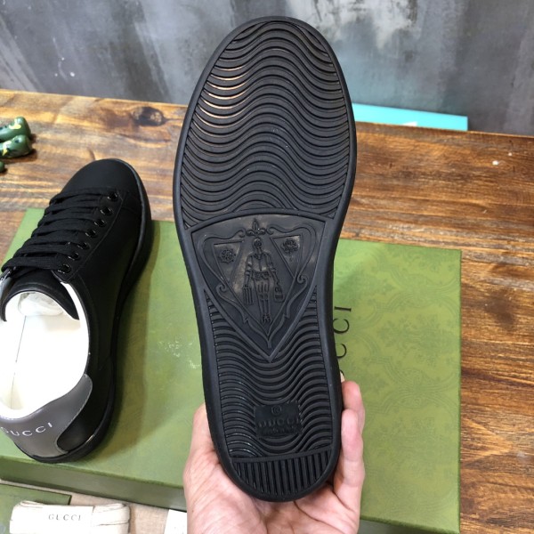 Gucci Ace Perforated Interlocking G Black