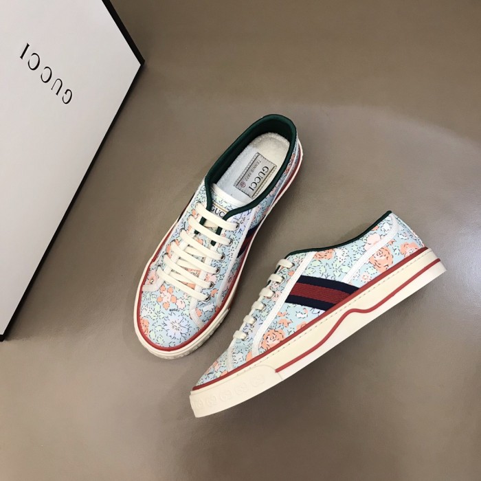 Gucci Liberty of London x Gucci Wmns Tennis 1977 'Floral - Mint Green' Women's