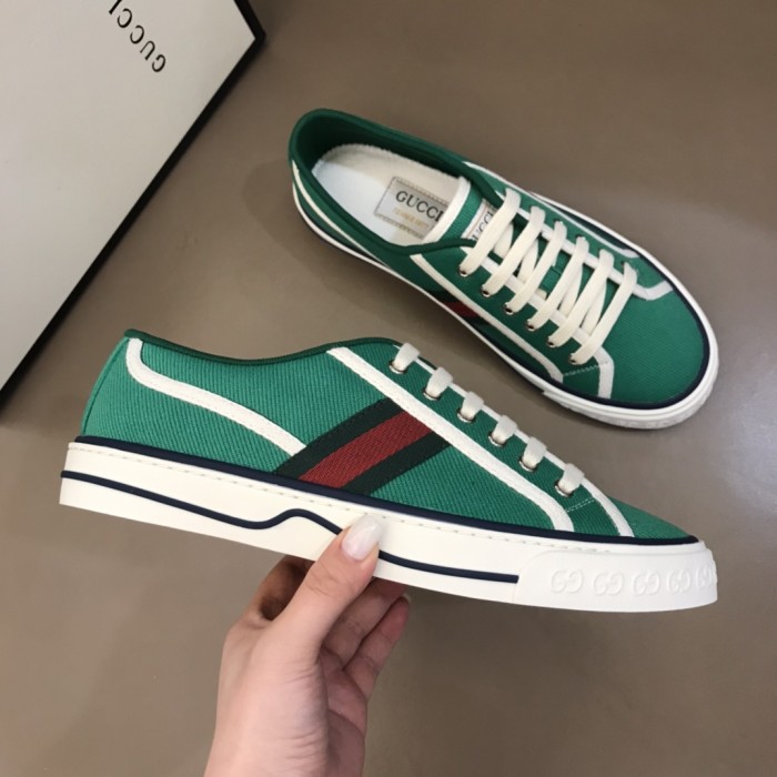 GUCCI Tennis 1977 Low top Stylish Skateboarding Shoes Green