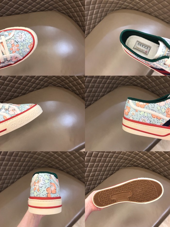 Gucci Liberty of London x Gucci Wmns Tennis 1977 'Floral - Mint Green' Women's
