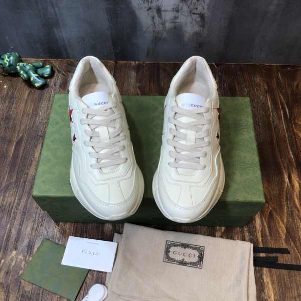 GUCCI Rhyton Low top Chunky Sneakers Ivory White