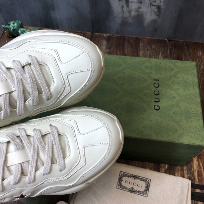 GUCCI Rhyton Low top Chunky Sneakers Ivory White