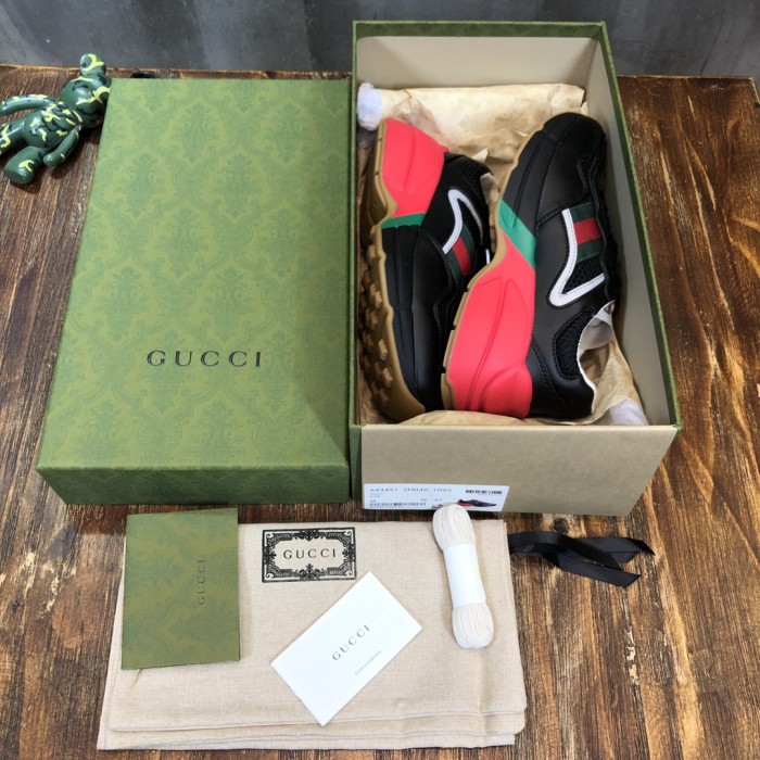 Gucci Rhyton 'Black Red Green Reflective'