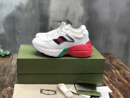 GUCCI Rhyton Daddy Shoes White Red Green Reflective