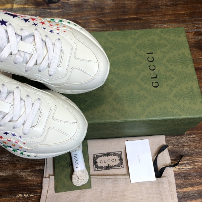 GUCCI Rhyton Low top Chunky Sneakers White Multicolor