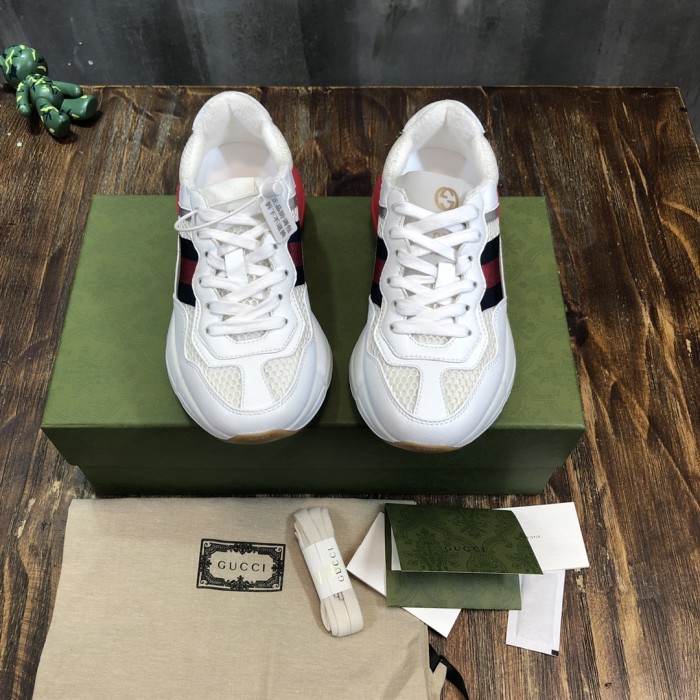 GUCCI Rhyton Daddy Shoes White Red Green Reflective