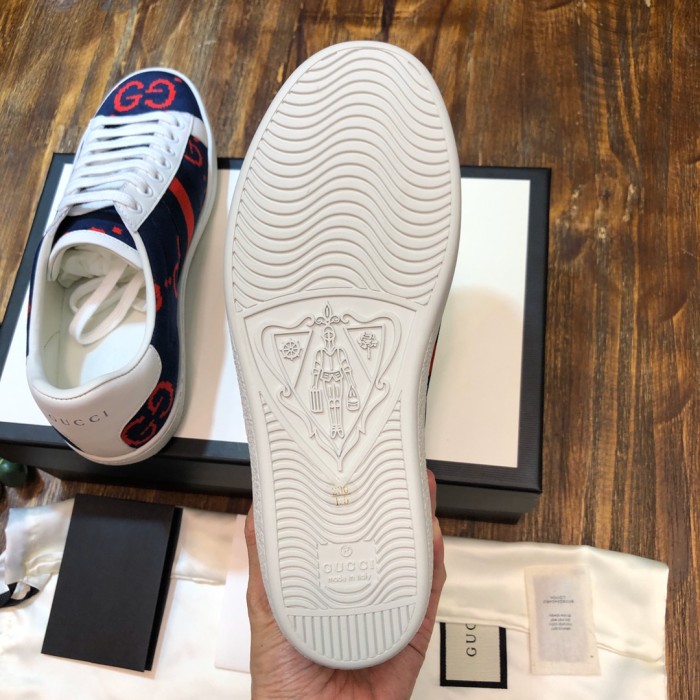 Gucci Ace GG Terry Cloth Blue Red