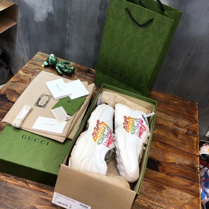 GUCCI Rhyton Low top Chunky Sneakers White