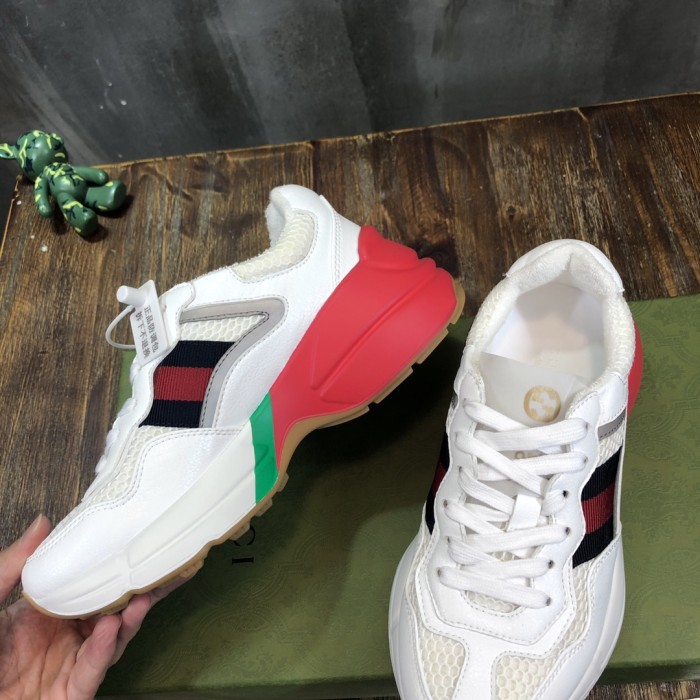 GUCCI Rhyton Daddy Shoes White Red Green Reflective