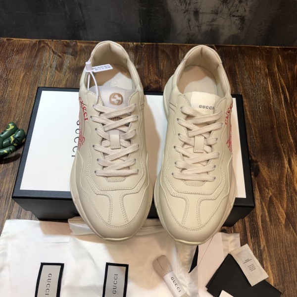 GUCCI Rhyton Stamp Print Sneakers