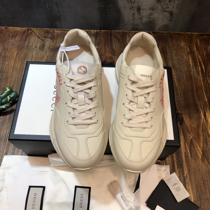 GUCCI Rhyton Stamp Print Sneakers