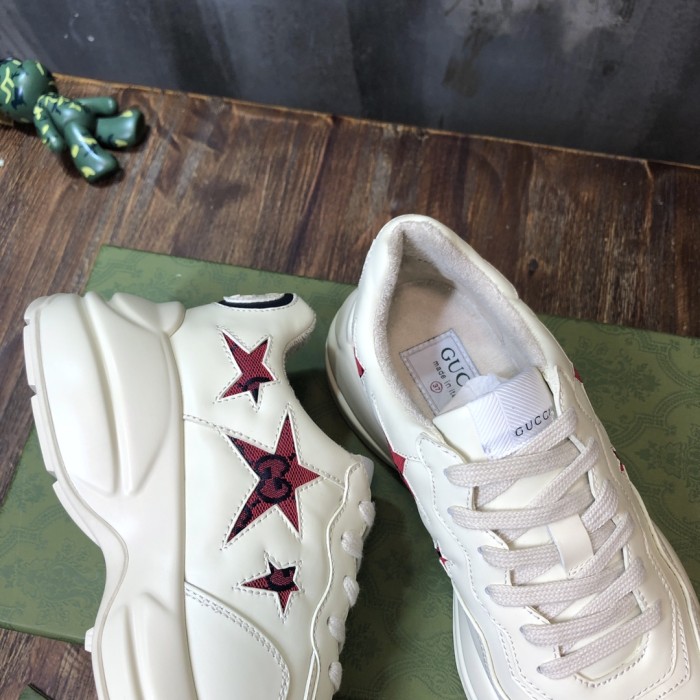 GUCCI Rhyton Low top Chunky Sneakers Ivory White