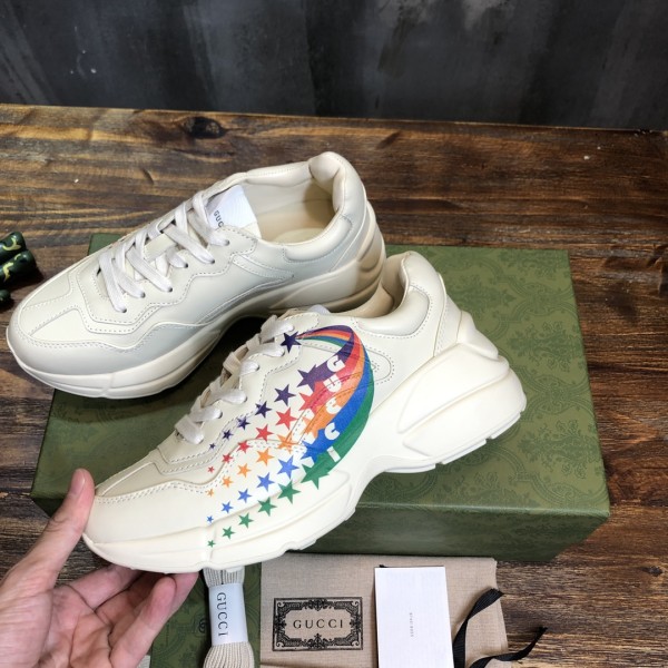 GUCCI Rhyton Low top Chunky Sneakers White Multicolor