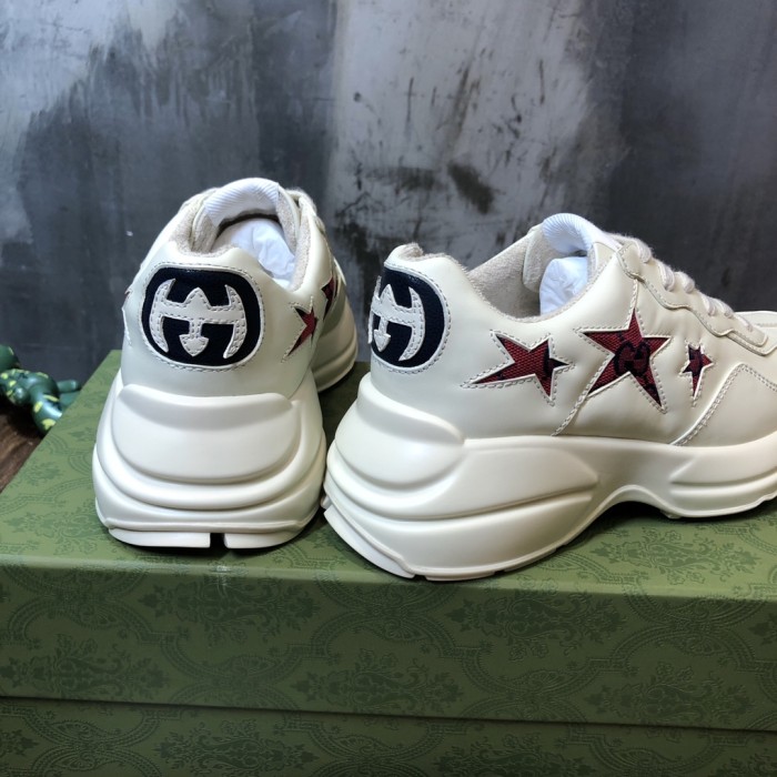 GUCCI Rhyton Low top Chunky Sneakers Ivory White