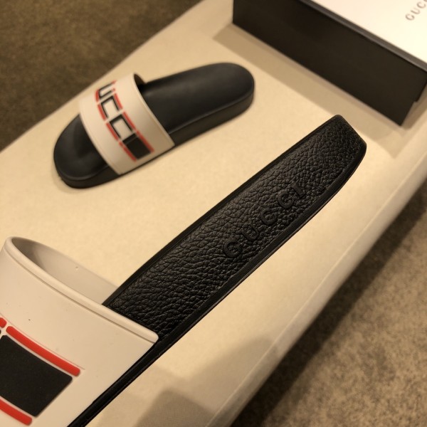 Gucci Stripe Rubber Slide 'Ecru'