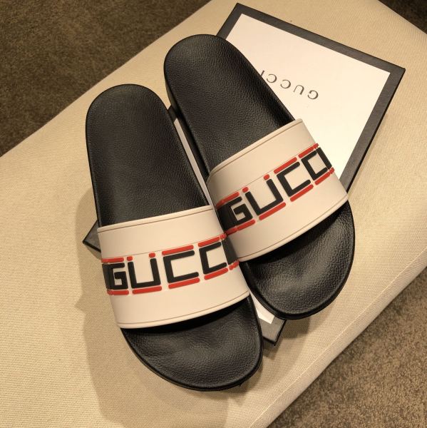 Gucci Stripe Rubber Slide 'Ecru'