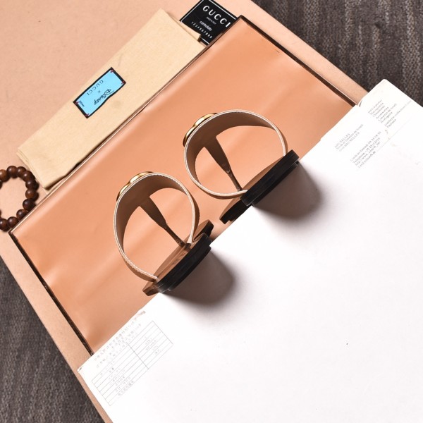 GUCCI GG Marmont Flip Flops Women's Brown