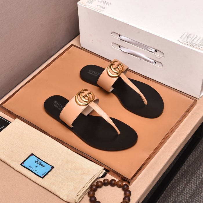 GUCCI GG Marmont Flip Flops Women's Brown