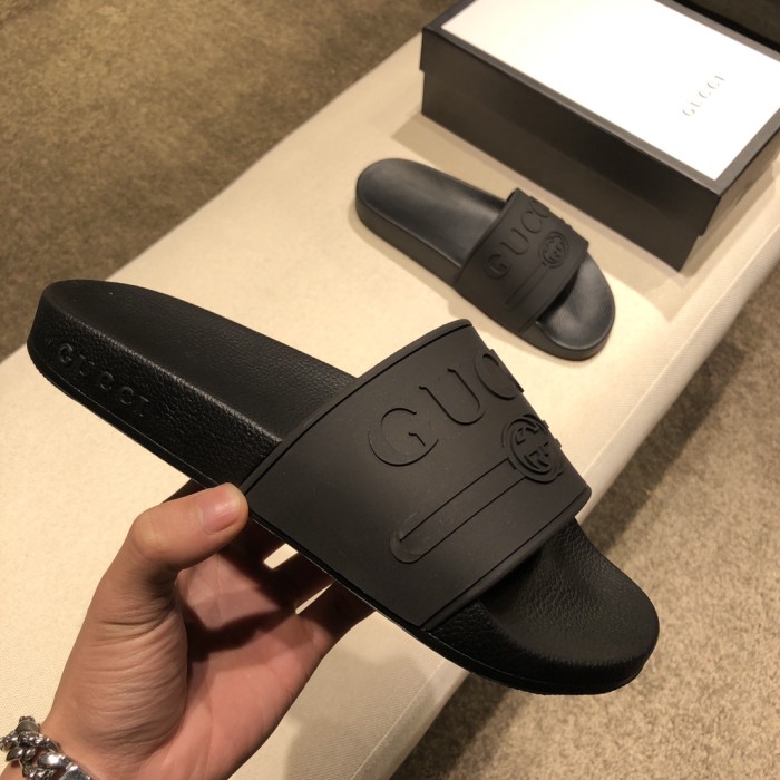 GUCCI Rubber Slides Black