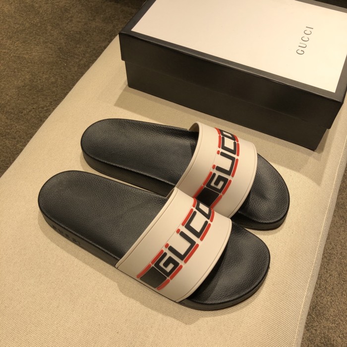 Gucci Stripe Rubber Slide 'Ecru'