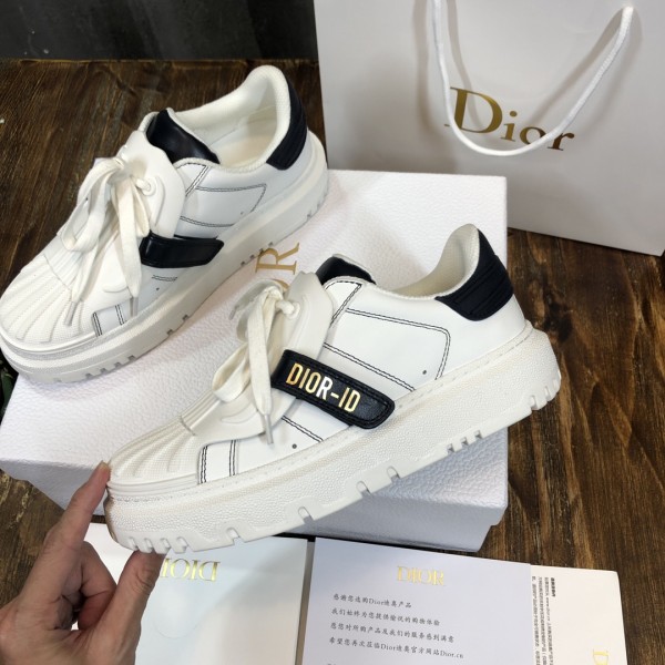 DIOR ID Shell Shoes Comfortable Low top Stylish Skateboarding Shoes Women's White Blue